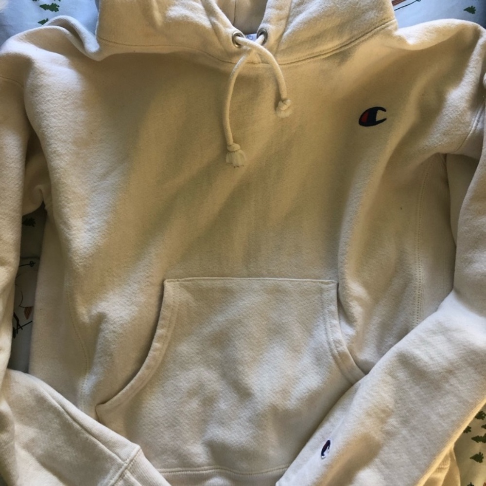 Cream champion hoodie LAST CHANCE DELETING